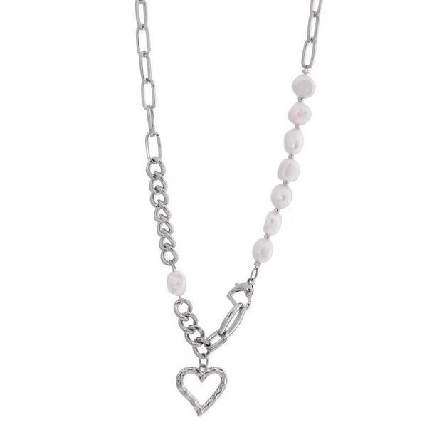 pendant necklaces light luxury niche design pearl love stitching necklace female ins style personality all-match high-level sense clavicle c, Silver
pendant necklaces light luxury niche design pearl love stitching necklace female ins style personality all-match high-level sense clavicle c, Silver