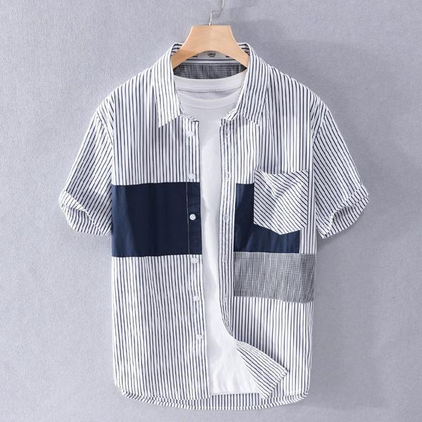 men's casual shirts summer striped shirt, fresh literature and art, youth, handsome versatile, cotton shirt 906, White;black
men's casual shirts summer striped shirt, fresh literature and art, youth, handsome versatile, cotton shirt 906, White;black