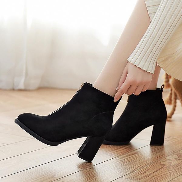 boots winter pointed toe women's women high heel warm shoes woman solid casual footwear female platform short plush shoe, Black
boots winter pointed toe women's women high heel warm shoes woman solid casual footwear female platform short plush shoe, Black