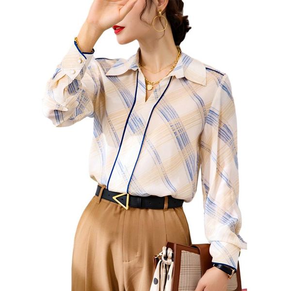 100% silk women's runway shirt turn down collar long sleeves printed fashion pullover blouse outerwear blouses & shirts, White
100% silk women's runway shirt turn down collar long sleeves printed fashion pullover blouse outerwear blouses & shirts, White