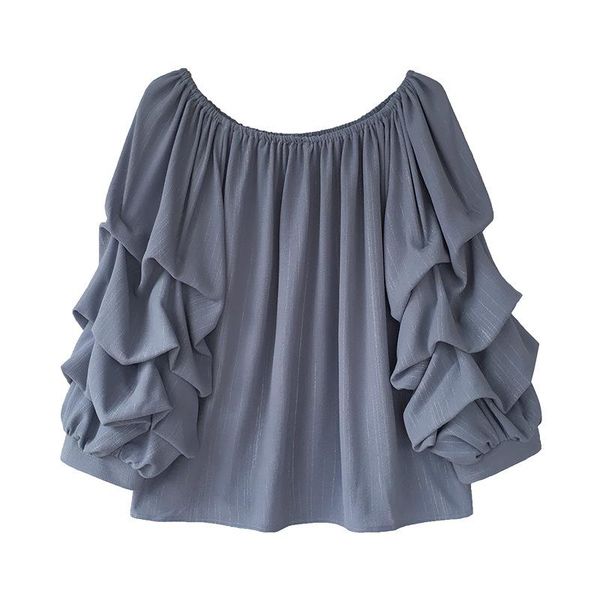 women's blouses & shirts 2021 autumn fashion style one-neck shoulder chiffon blouse loose foam thin solid color print shirt, White
women's blouses & shirts 2021 autumn fashion style one-neck shoulder chiffon blouse loose foam thin solid color print shirt, White