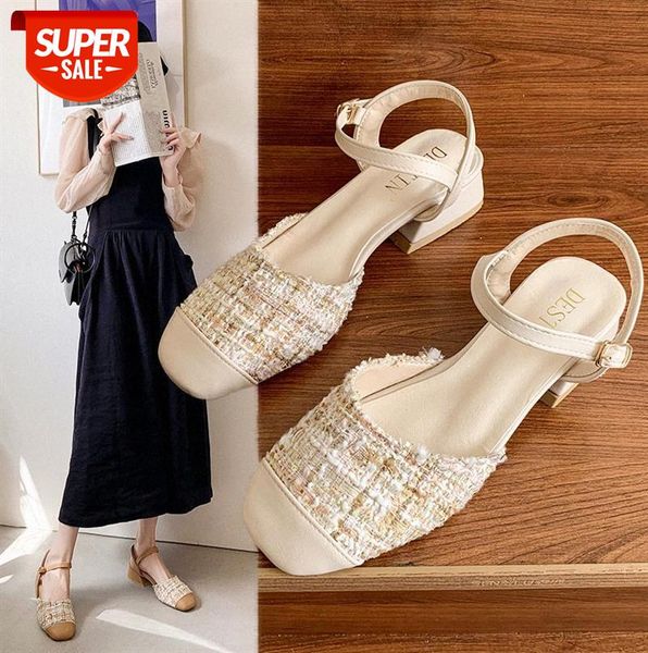 baotou sandals women retro british small incense wind stitching thick heel #5v0r, Black
baotou sandals women retro british small incense wind stitching thick heel #5v0r, Black