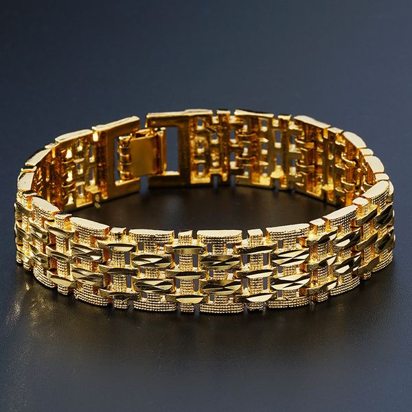 gold plated chain of 15mm jewelry long-lasting color male real watch buckle, Black
gold plated chain of 15mm jewelry long-lasting color male real watch buckle, Black
