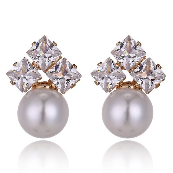 stud elegant super flash square zircon imitate pearl earrings for women wedding jewelry statement e1490, Golden;silver
stud elegant super flash square zircon imitate pearl earrings for women wedding jewelry statement e1490, Golden;silver