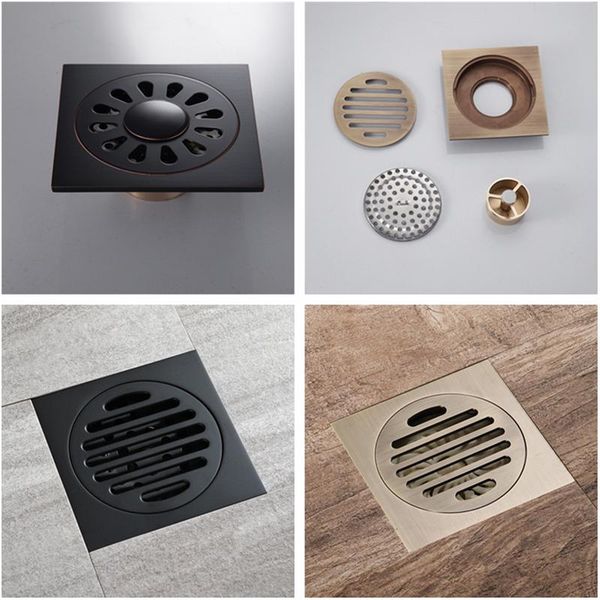 other bath & toilet supplies floor drains brass black square 10x10 cm bathroom shower drain waste grate with hair strainer hardware accessor
other bath & toilet supplies floor drains brass black square 10x10 cm bathroom shower drain waste grate with hair strainer hardware accessor