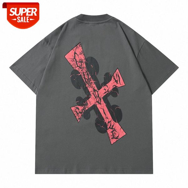 dark wind cross print short sleeve t-shirt men's american loose round neck half #ma7c, White;black
dark wind cross print short sleeve t-shirt men's american loose round neck half #ma7c, White;black