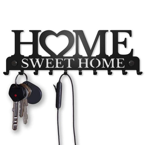 hooks & rails 10-hook rack key holder clothing hat stand for door kitchen wall home decor black metal hook creative sweet
hooks & rails 10-hook rack key holder clothing hat stand for door kitchen wall home decor black metal hook creative sweet