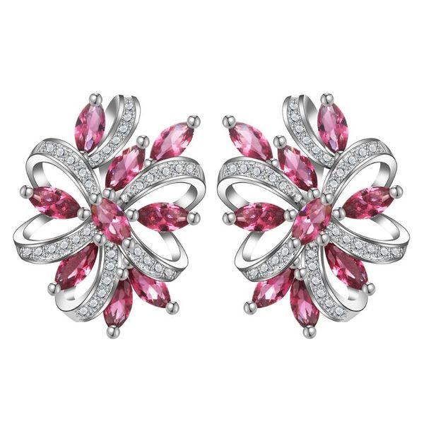 hoop & huggie luxury women jewelry pink zircon earrings for wedding engagement party earring set gifts, Golden;silver
hoop & huggie luxury women jewelry pink zircon earrings for wedding engagement party earring set gifts, Golden;silver