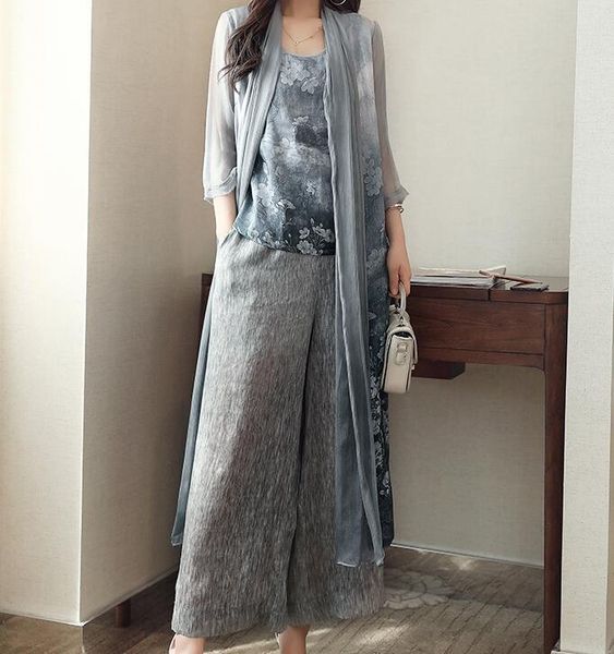 chiffon pant suits for mother of the bride women party wedding guest formal summer vintage elegant 3 piece set pantsuit outfit women's, White
chiffon pant suits for mother of the bride women party wedding guest formal summer vintage elegant 3 piece set pantsuit outfit women's, White