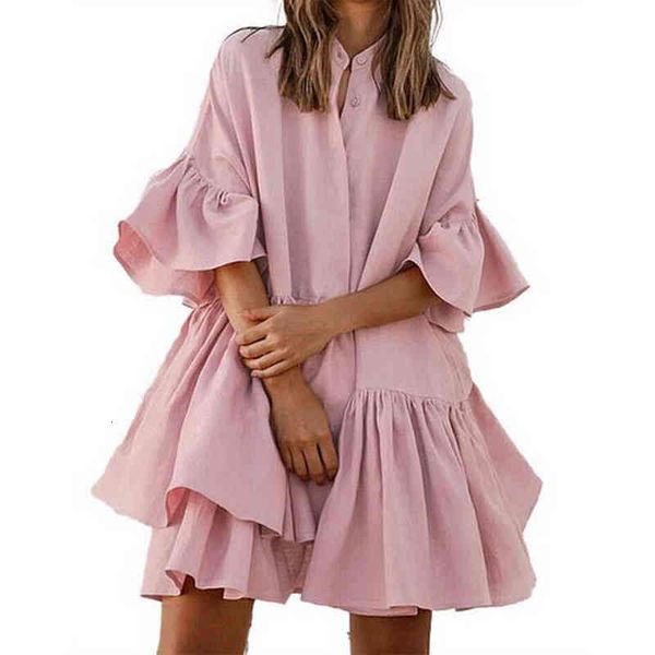 sell womens summer chiffon loose solid color half sleeve shirt dresses sweet causal fashion bohemian ruffled sundress, Black;gray
sell womens summer chiffon loose solid color half sleeve shirt dresses sweet causal fashion bohemian ruffled sundress, Black;gray