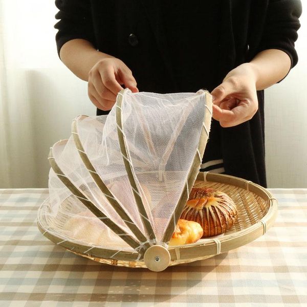 storage baskets hand-woven bug proof wicker basket dustproof picnic fruit tray food bread dishes cover with gauze panier osier
storage baskets hand-woven bug proof wicker basket dustproof picnic fruit tray food bread dishes cover with gauze panier osier