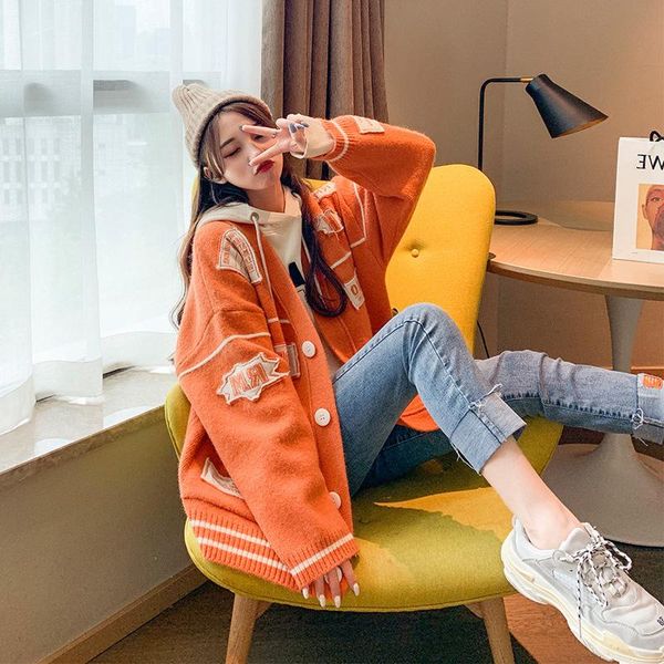 women's knits & tees lazy style sweater women loose outer wear 2021 korean version of the spring and autumn super fire knitted tide y11, White
women's knits & tees lazy style sweater women loose outer wear 2021 korean version of the spring and autumn super fire knitted tide y11, White