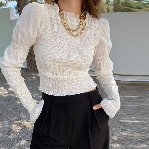 women's t-shirt seasons fashion elegant white slim women autumn simple wild office lady stretch t shirt ruffle basic streetwear asts840
women's t-shirt seasons fashion elegant white slim women autumn simple wild office lady stretch t shirt ruffle basic streetwear asts840
