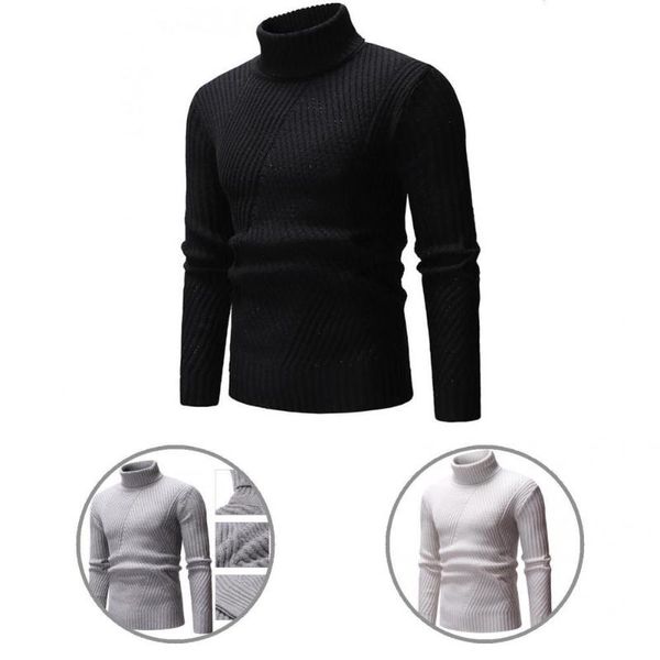 men's sweaters simple fashion turtleneck men pullover sweater all-match knitwear handsome for home, White;black
men's sweaters simple fashion turtleneck men pullover sweater all-match knitwear handsome for home, White;black