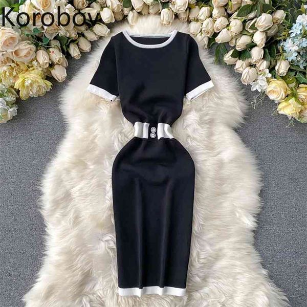 korobov contrast color patchwork short sleeve dress high waist hip bodycon vestido o neck pullover mutlicolor ropa 2b070 210430, Black;gray
korobov contrast color patchwork short sleeve dress high waist hip bodycon vestido o neck pullover mutlicolor ropa 2b070 210430, Black;gray