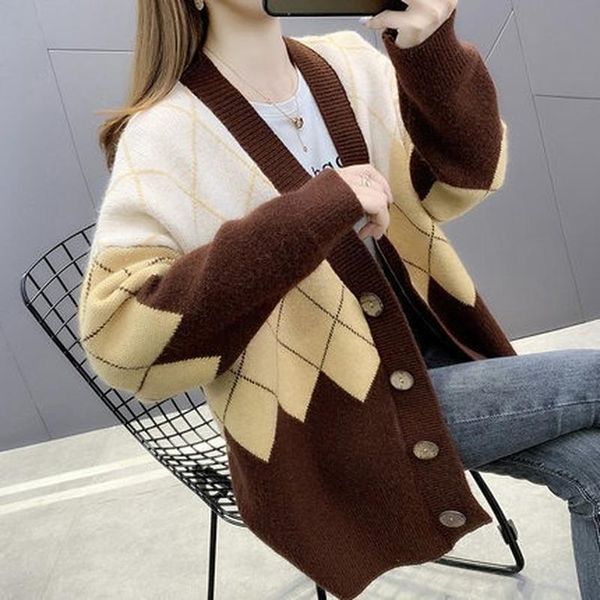 women's knits & tees v-neck long sleeve cardigan women knitted basic oversize sweater autumn winter female ladies jumpers y785, White
women's knits & tees v-neck long sleeve cardigan women knitted basic oversize sweater autumn winter female ladies jumpers y785, White