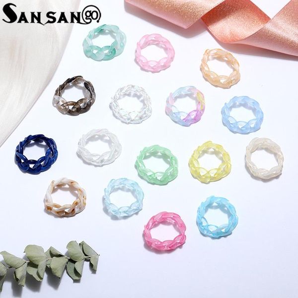 cluster rings colorful transparent resin chain ring for women geometric twist finger party jewelry gift, Golden;silver
cluster rings colorful transparent resin chain ring for women geometric twist finger party jewelry gift, Golden;silver
