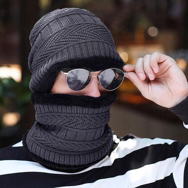 fashion men knitted hat scarf winter warming beanie hats cap for outdoor decor edf88, Black;white
fashion men knitted hat scarf winter warming beanie hats cap for outdoor decor edf88, Black;white
