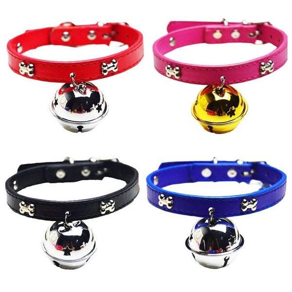 cute bone pu leather dog pet collars for small medium dogs and cats with big bell puppy pug puppies collar perro 10 colors s m & leashes
cute bone pu leather dog pet collars for small medium dogs and cats with big bell puppy pug puppies collar perro 10 colors s m & leashes