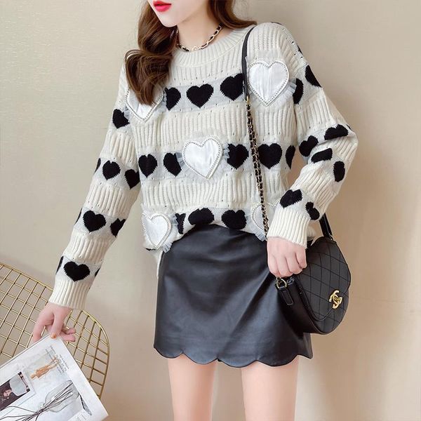 women's sweaters striped sweater stripe casual clothing loose cotton autumn winter o-neck fashion long sleeve jumpers houthion, White;black
women's sweaters striped sweater stripe casual clothing loose cotton autumn winter o-neck fashion long sleeve jumpers houthion, White;black