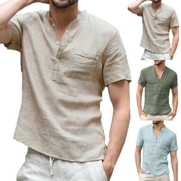 men's shirts stand collar short sleeve button blouse casual streetwear slim summer breathable male solid 2021, White;black
men's shirts stand collar short sleeve button blouse casual streetwear slim summer breathable male solid 2021, White;black