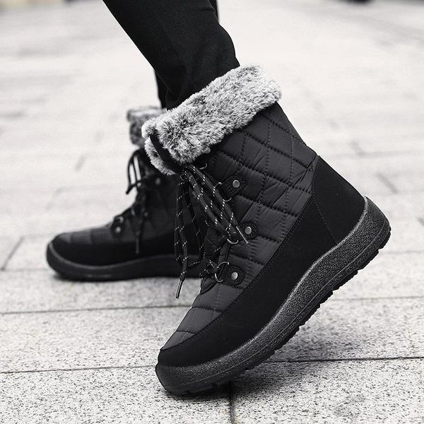 boots 2021 front lace-up winter women's snow waterproof pure color lovely warm cotton shoes tube suede genuine non-slip boot, Black
boots 2021 front lace-up winter women's snow waterproof pure color lovely warm cotton shoes tube suede genuine non-slip boot, Black