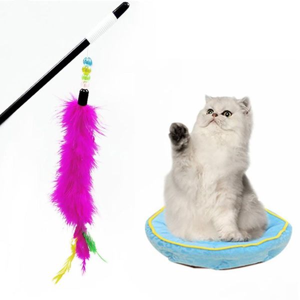 cat toys multicolor beads feather dangle tease stick rod wand interactive fun pet toy 2021
cat toys multicolor beads feather dangle tease stick rod wand interactive fun pet toy 2021