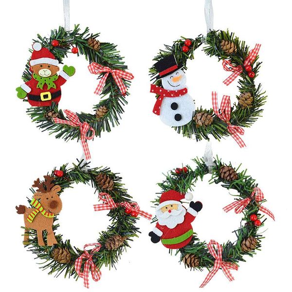 1pcs mini christmas wreath handmade wall hanging door decoration garland year party decorative flowers & wreaths
1pcs mini christmas wreath handmade wall hanging door decoration garland year party decorative flowers & wreaths