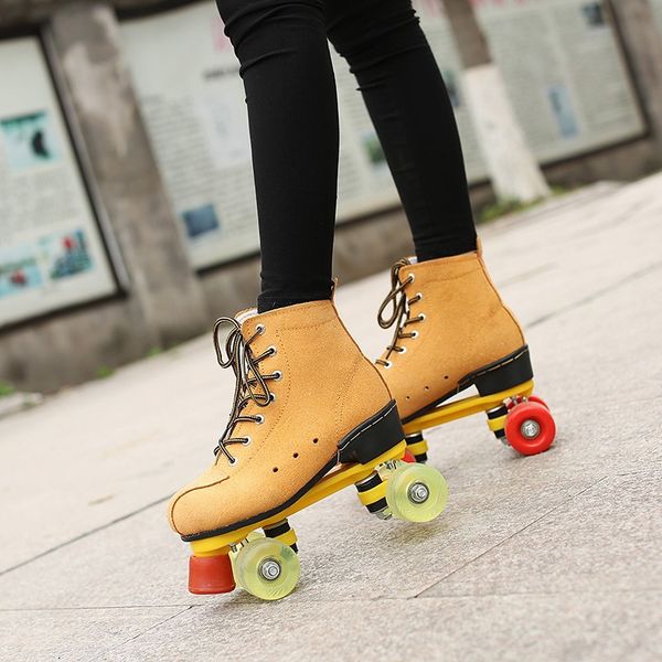 yellow double row the skating shoes roller skates men and women double row wheel skates four-wheel slip skate
yellow double row the skating shoes roller skates men and women double row wheel skates four-wheel slip skate