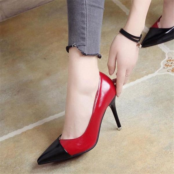 dress shoes fashion color matching design women's high heels patent leather ladies pumps non-slip breathable professional office, Black
dress shoes fashion color matching design women's high heels patent leather ladies pumps non-slip breathable professional office, Black