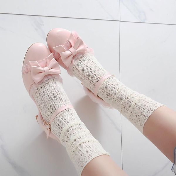 dress shoes sweet bow buckle strap mary jane woman solid color patchwork lace low heel pumps women pink lolita ladies, Black
dress shoes sweet bow buckle strap mary jane woman solid color patchwork lace low heel pumps women pink lolita ladies, Black