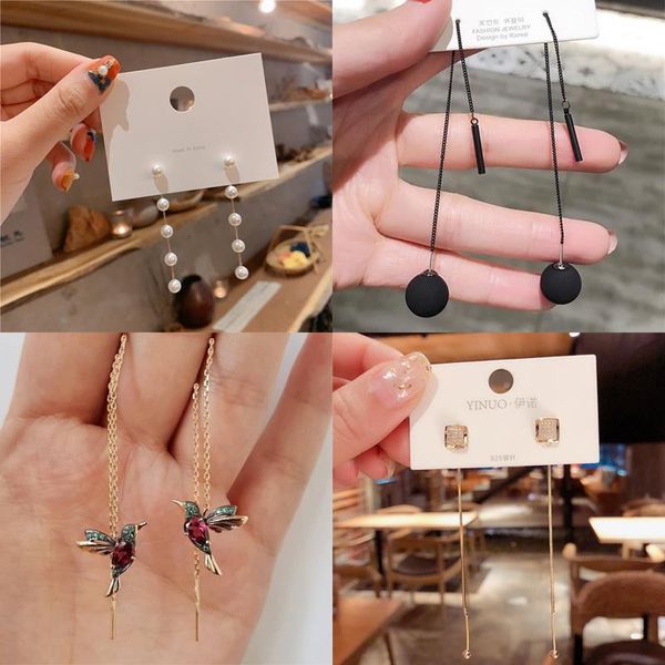 dangle & chandelier crystal long tassel earrings for women wedding bride exquisite drop earing 2021 korean fashion jewelry gifts, Silver
dangle & chandelier crystal long tassel earrings for women wedding bride exquisite drop earing 2021 korean fashion jewelry gifts, Silver