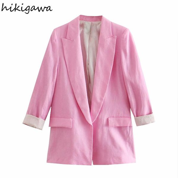 women's suits & blazers hikigawa autumn korean fashion turn down collar long sleeve single button woman jacket pink casual slim blazer, White;black
women's suits & blazers hikigawa autumn korean fashion turn down collar long sleeve single button woman jacket pink casual slim blazer, White;black