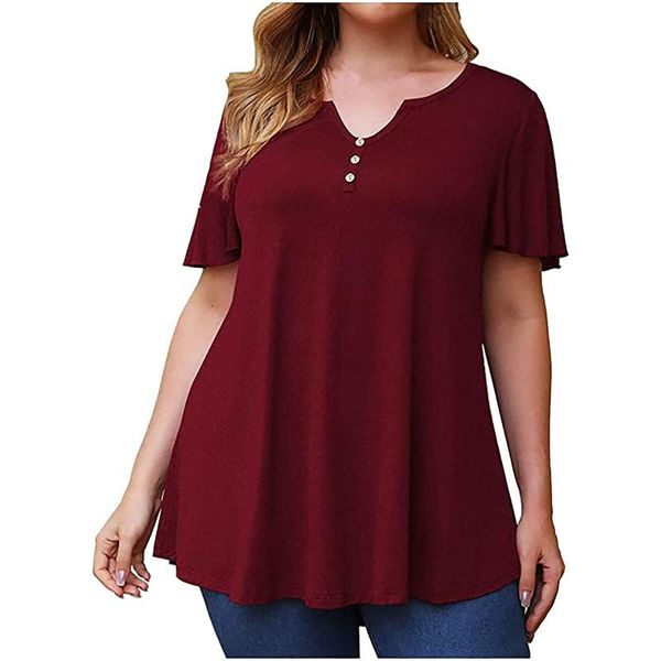 women's t-shirt plus size t shirt summer fashion t-shirts casual o-neck women clothing solid button short sleeve v-neck top, White
women's t-shirt plus size t shirt summer fashion t-shirts casual o-neck women clothing solid button short sleeve v-neck top, White