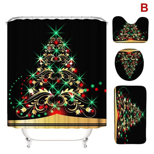 curtain & drapes 4pcs modern christmas pattern shower set mat toilet cover bath seat covers for bathroom decor xh8
curtain & drapes 4pcs modern christmas pattern shower set mat toilet cover bath seat covers for bathroom decor xh8