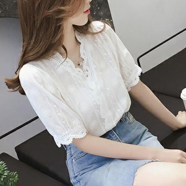 summer vintage women short sleeve ruffles blouse casual buttons down solid shirt femme lace blusas women's blouses & shirts, White
summer vintage women short sleeve ruffles blouse casual buttons down solid shirt femme lace blusas women's blouses & shirts, White