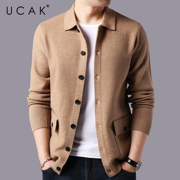 men's sweaters ucak brand casual pockets cardigans men sweatercoat clothing autumn classic streetwear solid color cardigan pull homme u, White;black
men's sweaters ucak brand casual pockets cardigans men sweatercoat clothing autumn classic streetwear solid color cardigan pull homme u, White;black