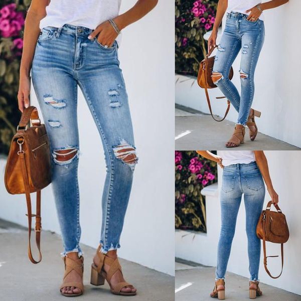 high waist push up denim jeans women slim fit calca ladies ripped elastic skinny hole vintage pencil women's, Blue
high waist push up denim jeans women slim fit calca ladies ripped elastic skinny hole vintage pencil women's, Blue