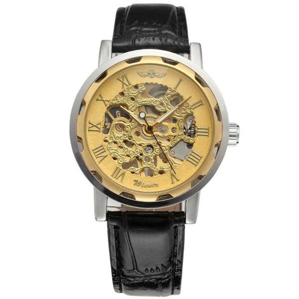 wristwatches winner fashion trend men's and women's watch gold hollow dial leather strap automatic mechanical wrist, Slivery;brown
wristwatches winner fashion trend men's and women's watch gold hollow dial leather strap automatic mechanical wrist, Slivery;brown