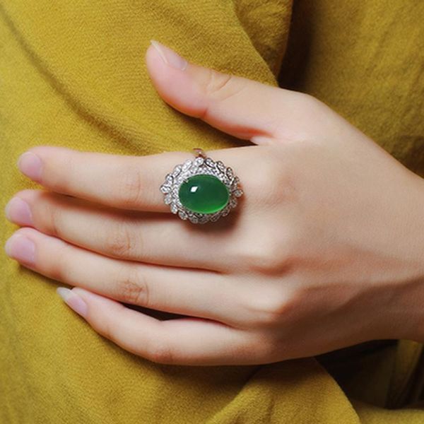 silver color green opal ring vintage round cute crystal wedding rings jewelry wholesale for women girls drop cluster, Golden;silver
silver color green opal ring vintage round cute crystal wedding rings jewelry wholesale for women girls drop cluster, Golden;silver