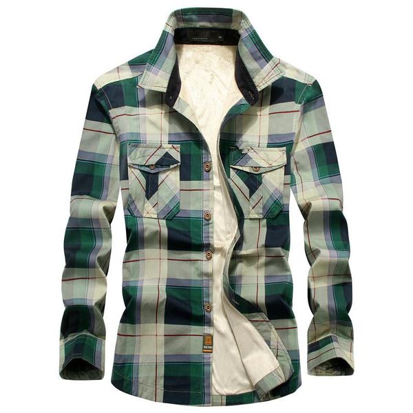 men's casual shirts flannel plaid men autumn winter warm 100% cotton military chemise homme business long sleeve fleece dress, White;black
men's casual shirts flannel plaid men autumn winter warm 100% cotton military chemise homme business long sleeve fleece dress, White;black