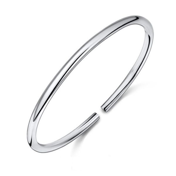 classical simple fashion 925 sterling silver smooth cuff bracelets & bangles pulseras valentine's day present 210507, Black
classical simple fashion 925 sterling silver smooth cuff bracelets & bangles pulseras valentine's day present 210507, Black
