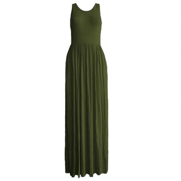 casual dresses women dress fashion racerback style sleeveless o neck solid color pleated large hem maxi, Black;gray
casual dresses women dress fashion racerback style sleeveless o neck solid color pleated large hem maxi, Black;gray