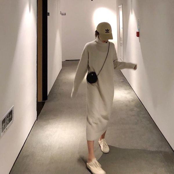 turtleneck cashmere knitted sweater dress women autumn spring noodles elastic long sleeve thick pullover winter casual dresses, Black;gray
turtleneck cashmere knitted sweater dress women autumn spring noodles elastic long sleeve thick pullover winter casual dresses, Black;gray