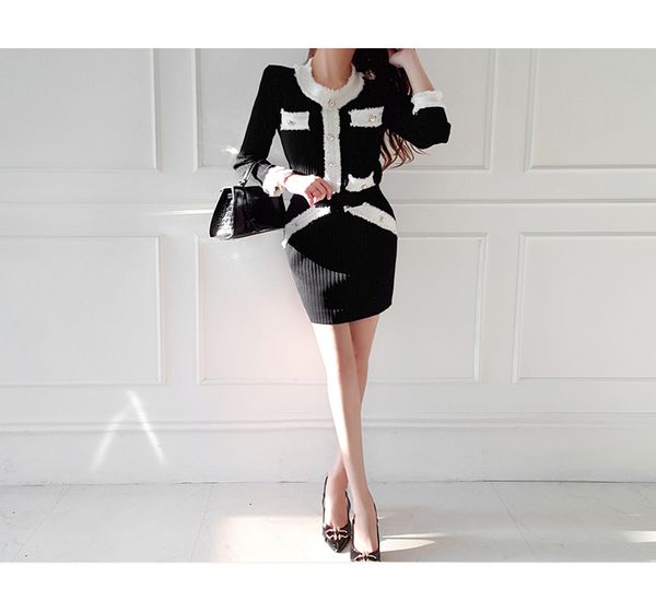 two piece dress zawfl vinage - a set of 2-piece women's knitted, elegant long sleeved skirt below the knee, single breasted, suitable f, White
two piece dress zawfl vinage - a set of 2-piece women's knitted, elegant long sleeved skirt below the knee, single breasted, suitable f, White
