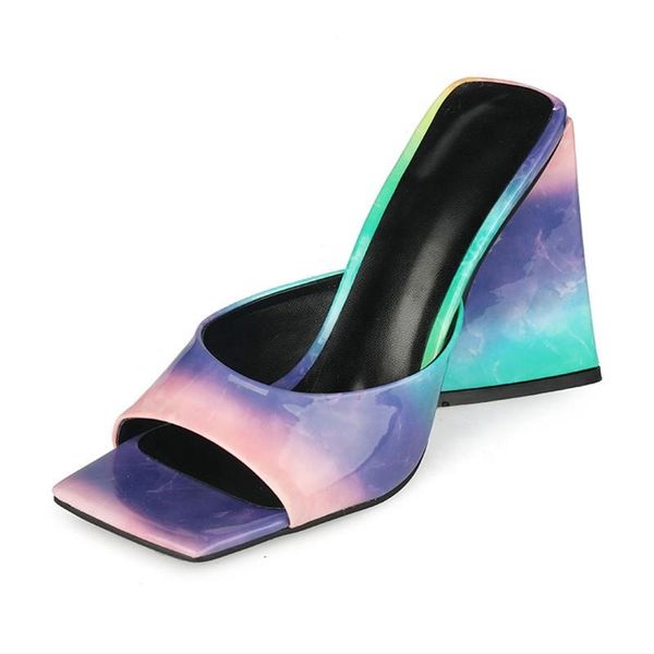 sandals chunky heel mixed color tie dye 3d print women summer high heels shoes slip on big size 45, Black
sandals chunky heel mixed color tie dye 3d print women summer high heels shoes slip on big size 45, Black