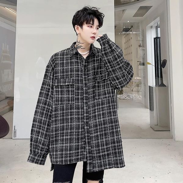 men's casual shirts men's long sleeve oversize loose shirt thin coat trend man women vintage jacket autumn plaid, White;black
men's casual shirts men's long sleeve oversize loose shirt thin coat trend man women vintage jacket autumn plaid, White;black