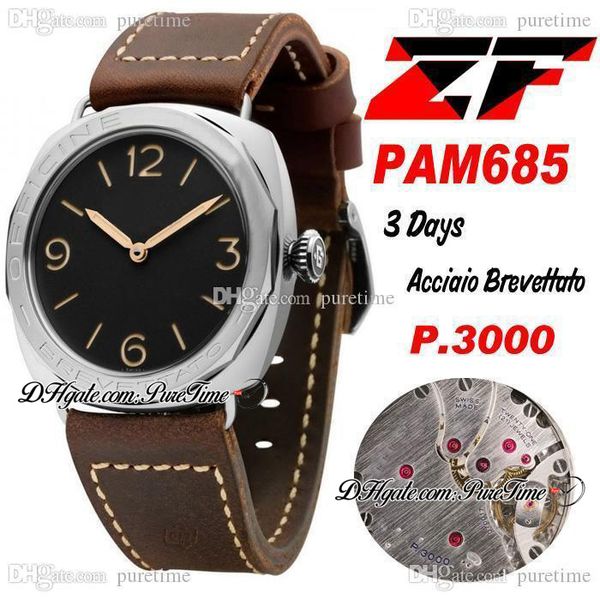zf zf685 00685 3 days acciaio brevettato p.3000 hand winding mens watch mechanical 47mm steel case black dial thick brown strap super editio, Slivery;brown
zf zf685 00685 3 days acciaio brevettato p.3000 hand winding mens watch mechanical 47mm steel case black dial thick brown strap super editio, Slivery;brown