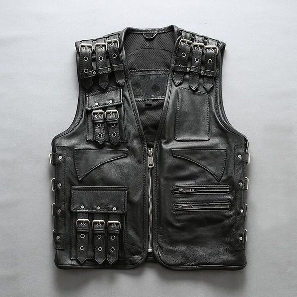 men's vests genuine leather vest of male cow, multi-buckled clothing, motorcycle vest, slim fit, turtleneck in v, rivets, sleeveless ja, Black;white
men's vests genuine leather vest of male cow, multi-buckled clothing, motorcycle vest, slim fit, turtleneck in v, rivets, sleeveless ja, Black;white