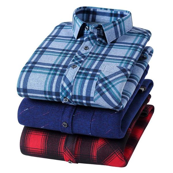men's casual shirts men's double-faced fleece warm long-sleeved shirt classic style business loose plus velvet thick base male bran, White;black
men's casual shirts men's double-faced fleece warm long-sleeved shirt classic style business loose plus velvet thick base male bran, White;black
